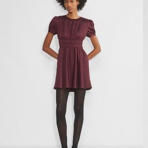 Aritzia Rich Burgundy Mini Dress